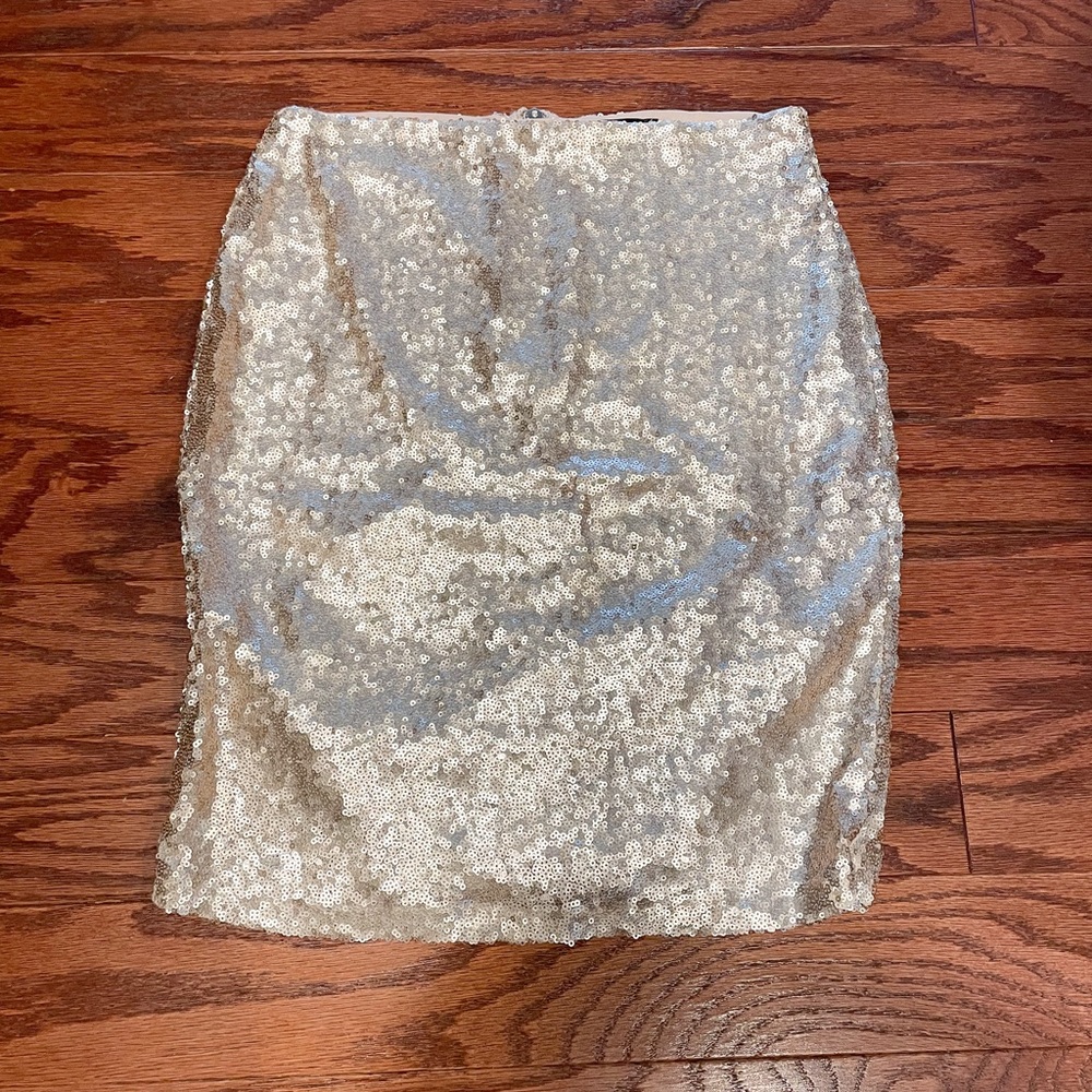 Women’s Lulus Gold Sequin Mini Skirt